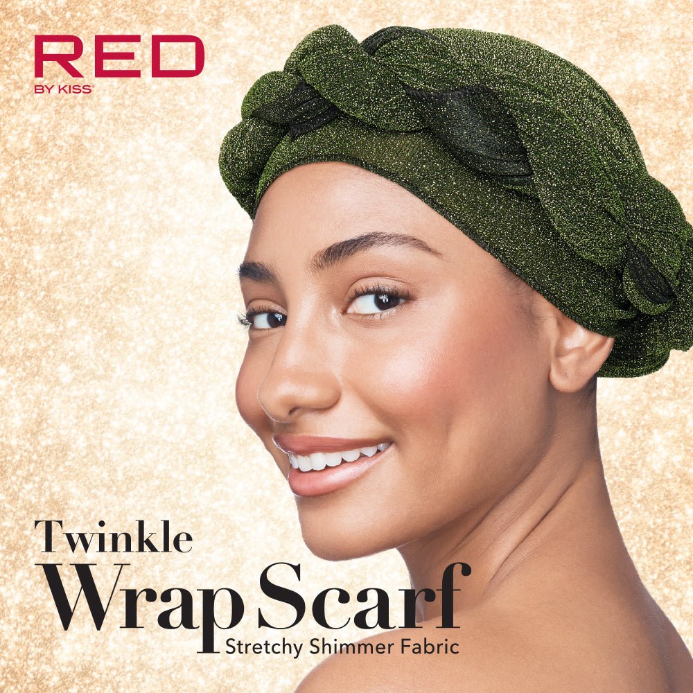Red by Kiss Twinkle Wrap Scarf – Stretchy, Shimmery, & Shine - Ready (One Size Fits Most) - Beauty Exchange Beauty Supply