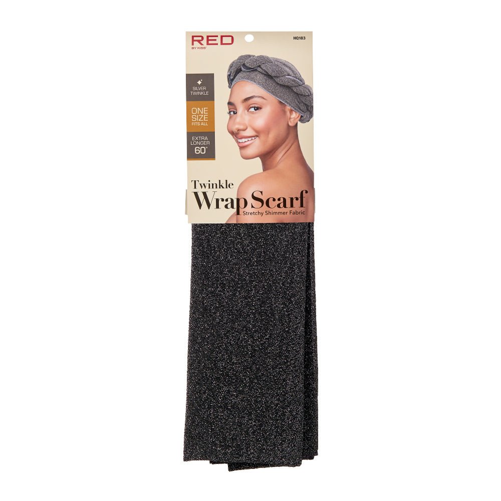Red by Kiss Twinkle Wrap Scarf – Stretchy, Shimmery, & Shine - Ready (One Size Fits Most) - Beauty Exchange Beauty Supply
