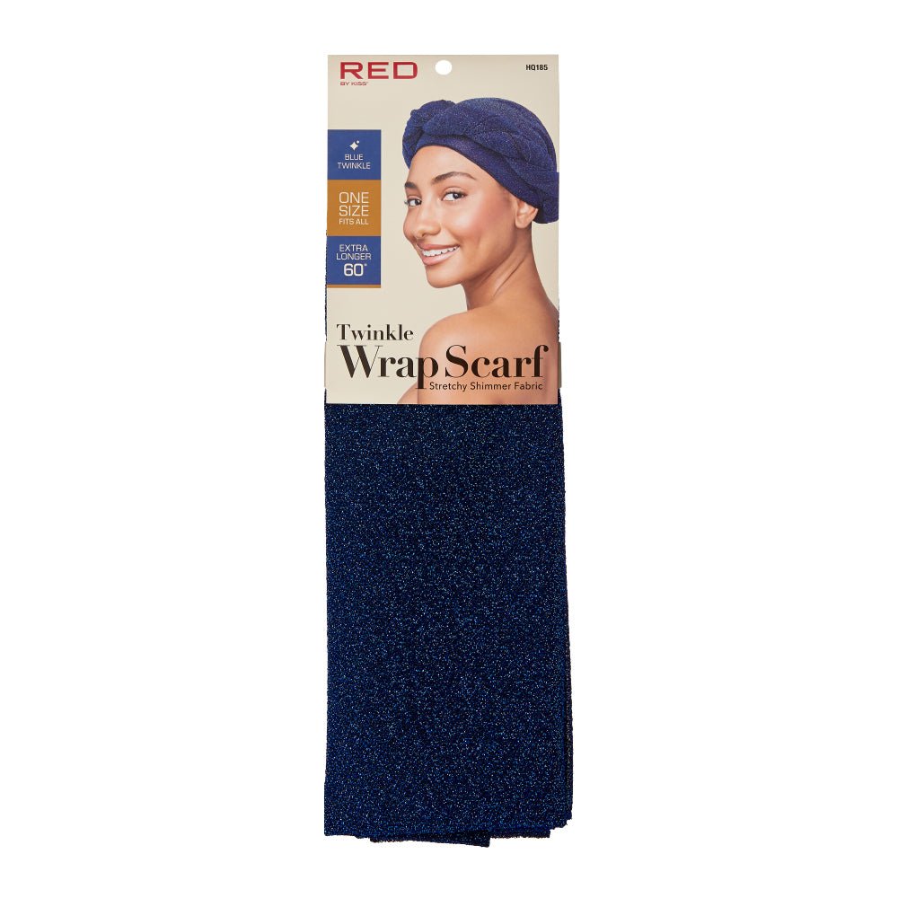 Red by Kiss Twinkle Wrap Scarf – Stretchy, Shimmery, & Shine - Ready (One Size Fits Most) - Beauty Exchange Beauty Supply