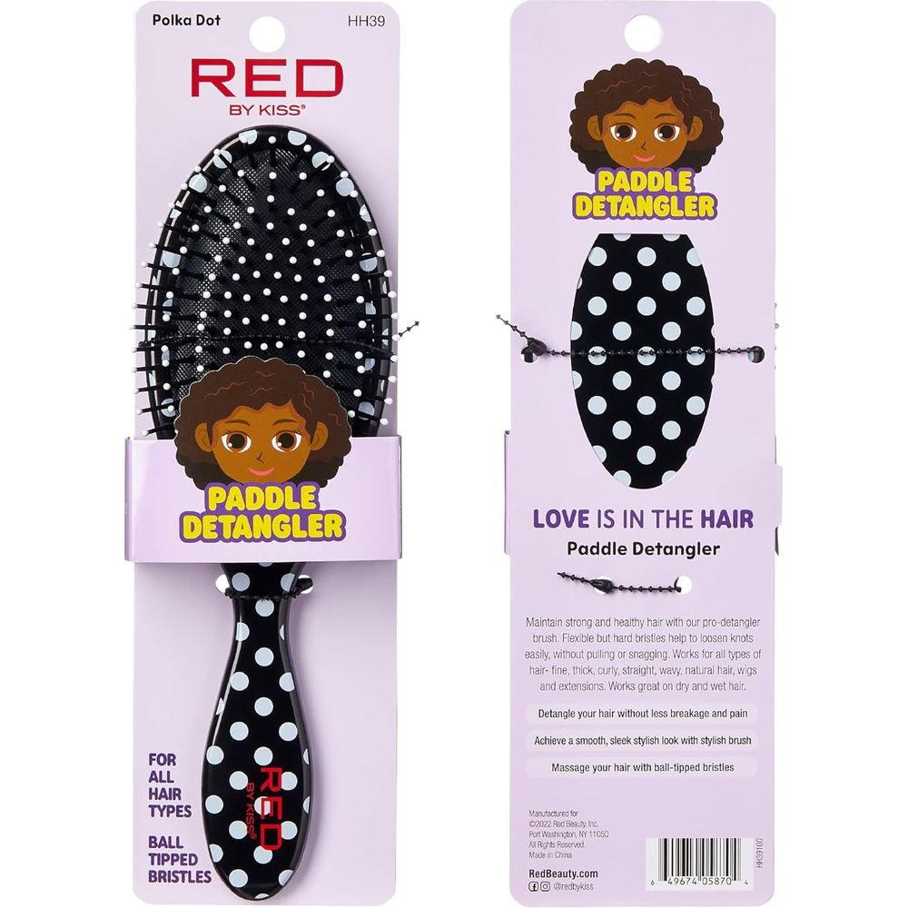 Red by Kiss Unicorn Detangler HH39 – Gentle Detangling with a Touch of Magic | Size: Full - Length Paddle - Beauty Exchange Beauty Supply