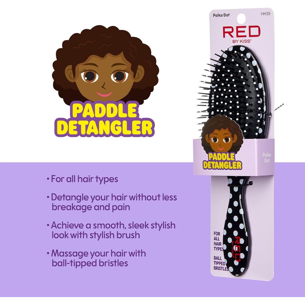 Red by Kiss Unicorn Detangler HH39 – Gentle Detangling with a Touch of Magic | Size: Full - Length Paddle - Beauty Exchange Beauty Supply
