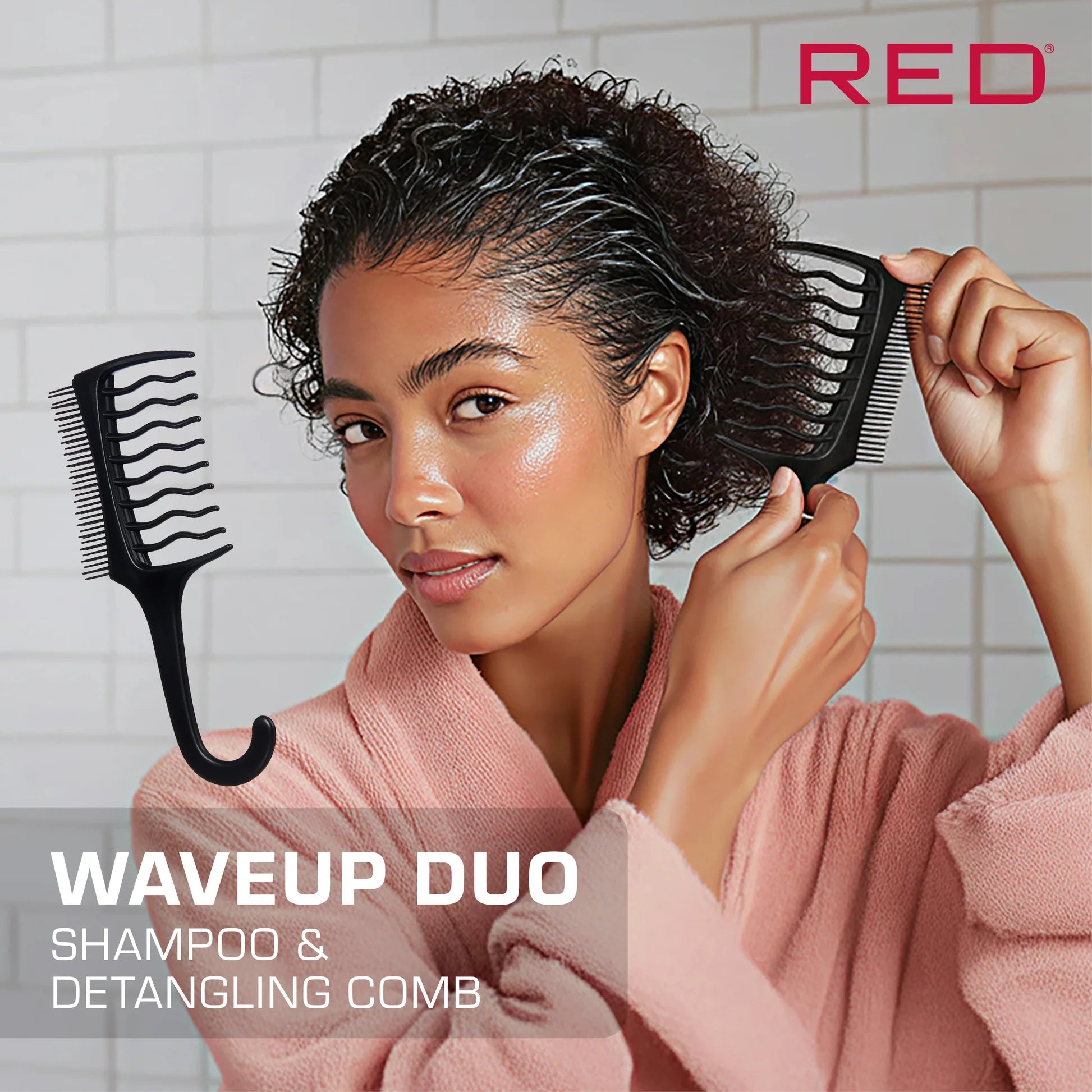 Red By Kiss Waveup Duo Comb - Beauty Exchange Beauty Supply