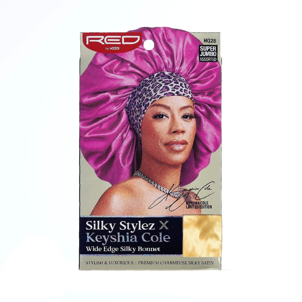 Red by Kiss Wide Edge Silky Bonnet – Jumbo | Maximum Coverage, Edge - Friendly, Ultra - Smooth - Beauty Exchange Beauty Supply