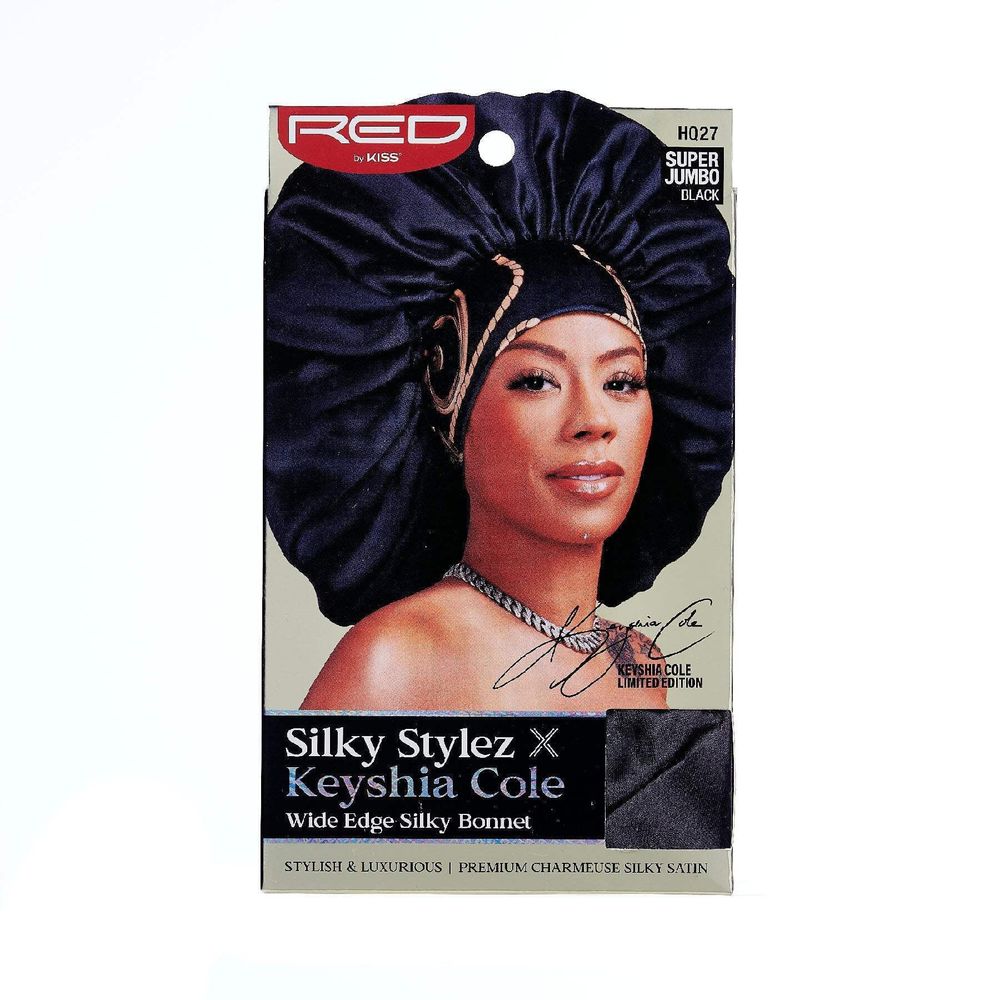 Red by Kiss Wide Edge Silky Bonnet – Jumbo | Maximum Coverage, Edge - Friendly, Ultra - Smooth - Beauty Exchange Beauty Supply