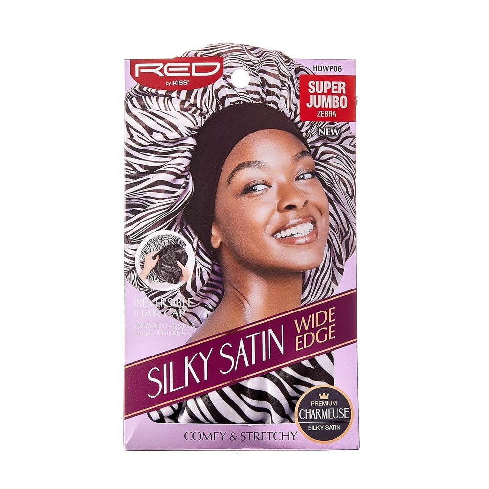Red by Kiss Wide Edge Silky Bonnet – Jumbo | Maximum Coverage, Edge - Friendly, Ultra - Smooth - Beauty Exchange Beauty Supply