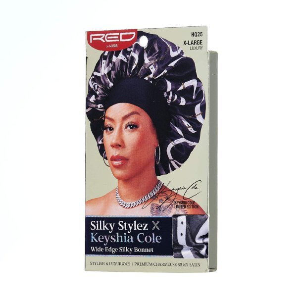 Red by Kiss Wide Edge Silky Bonnet – X - Large | Smooth Fit, Bold Prints, Edge - Friendly Design - Beauty Exchange Beauty Supply
