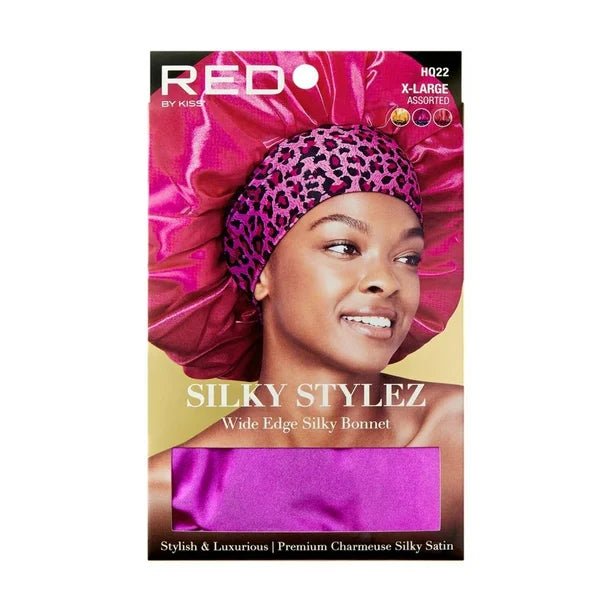 Red by Kiss Wide Edge Silky Bonnet – X - Large | Smooth Fit, Bold Prints, Edge - Friendly Design - Beauty Exchange Beauty Supply