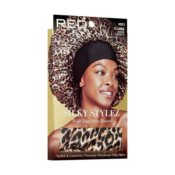 Red by Kiss Wide Edge Silky Bonnet – X - Large | Smooth Fit, Bold Prints, Edge - Friendly Design - Beauty Exchange Beauty Supply