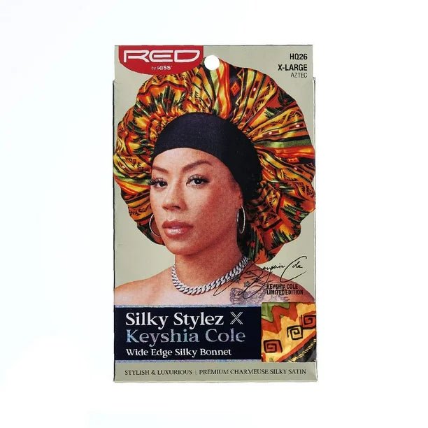 Red by Kiss Wide Edge Silky Bonnet – X - Large | Smooth Fit, Bold Prints, Edge - Friendly Design - Beauty Exchange Beauty Supply