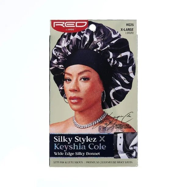Red by Kiss Wide Edge Silky Bonnet – X - Large | Smooth Fit, Bold Prints, Edge - Friendly Design - Beauty Exchange Beauty Supply