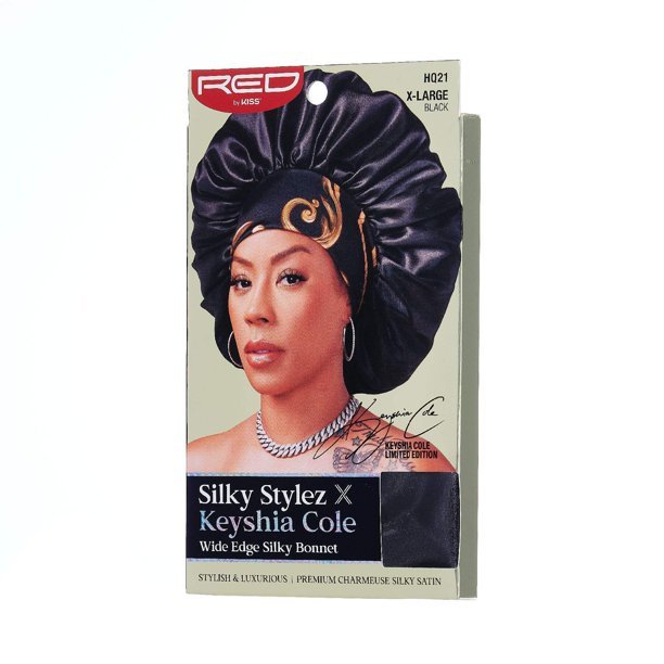 Red by Kiss Wide Edge Silky Bonnet – X - Large | Smooth Fit, Bold Prints, Edge - Friendly Design - Beauty Exchange Beauty Supply