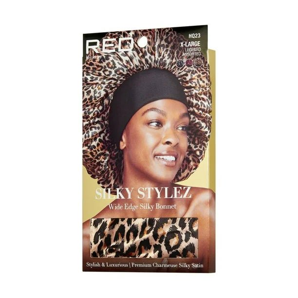 Red by Kiss Wide Edge Silky Bonnet – X - Large | Smooth Fit, Bold Prints, Edge - Friendly Design - Beauty Exchange Beauty Supply