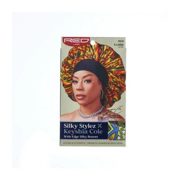 Red by Kiss Wide Edge Silky Bonnet – X - Large | Smooth Fit, Bold Prints, Edge - Friendly Design - Beauty Exchange Beauty Supply