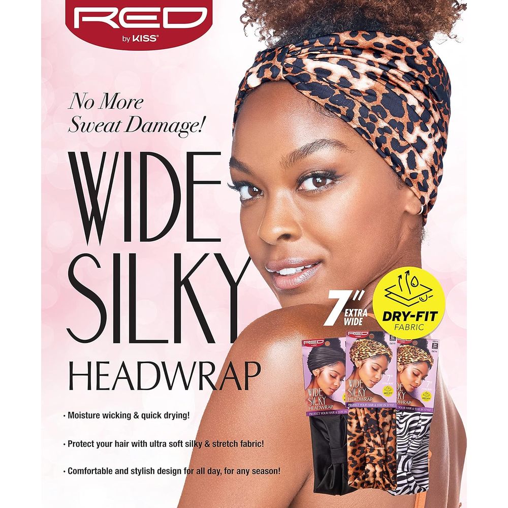 Red by Kiss Wide Silky Head Wrap โ Bold, Beautiful & Protective 7" (One Size) - Beauty Exchange Beauty Supply