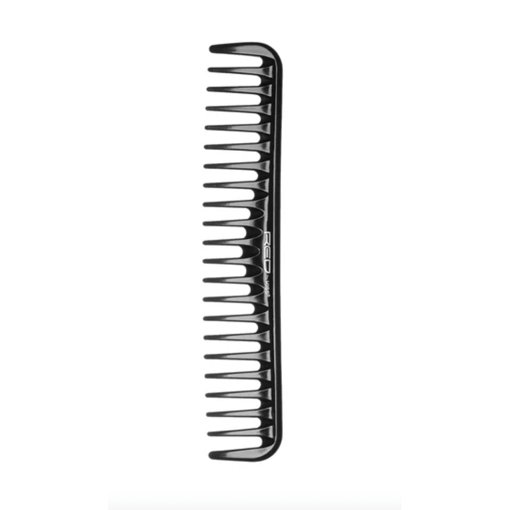 Red by Kiss Wide Tooth Comb – Black, Gentle Detangling for Thick & Curly Hair | HM56 | Minimizes Breakage, Ideal for Wet or Dry Use - Beauty Exchange Beauty Supply