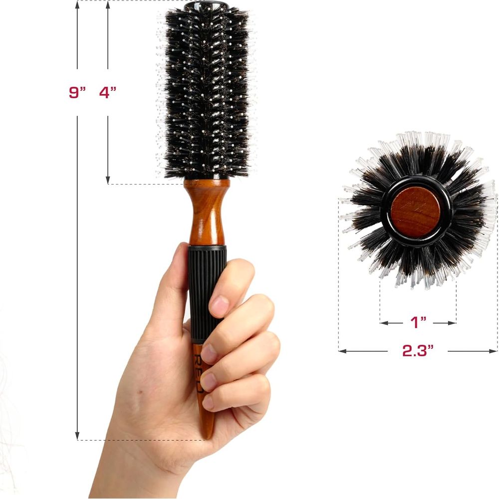 Red by Kiss Wooden Blowout 1" HH218 – Precision Styling & Voluminous Blowouts | Size: 1 - Inch Barrel - Beauty Exchange Beauty Supply