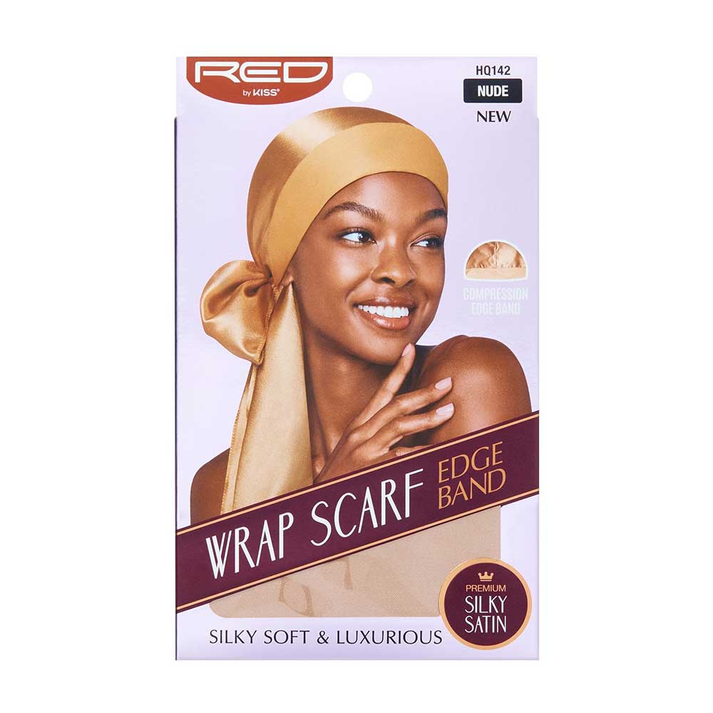 Red by Kiss Wrap Scarf Edge Band | Smooth & Secure Hold for Edges, Wigs & Installs | Black, Nude, Leopard, Zebra | One Size - Beauty Exchange Beauty Supply