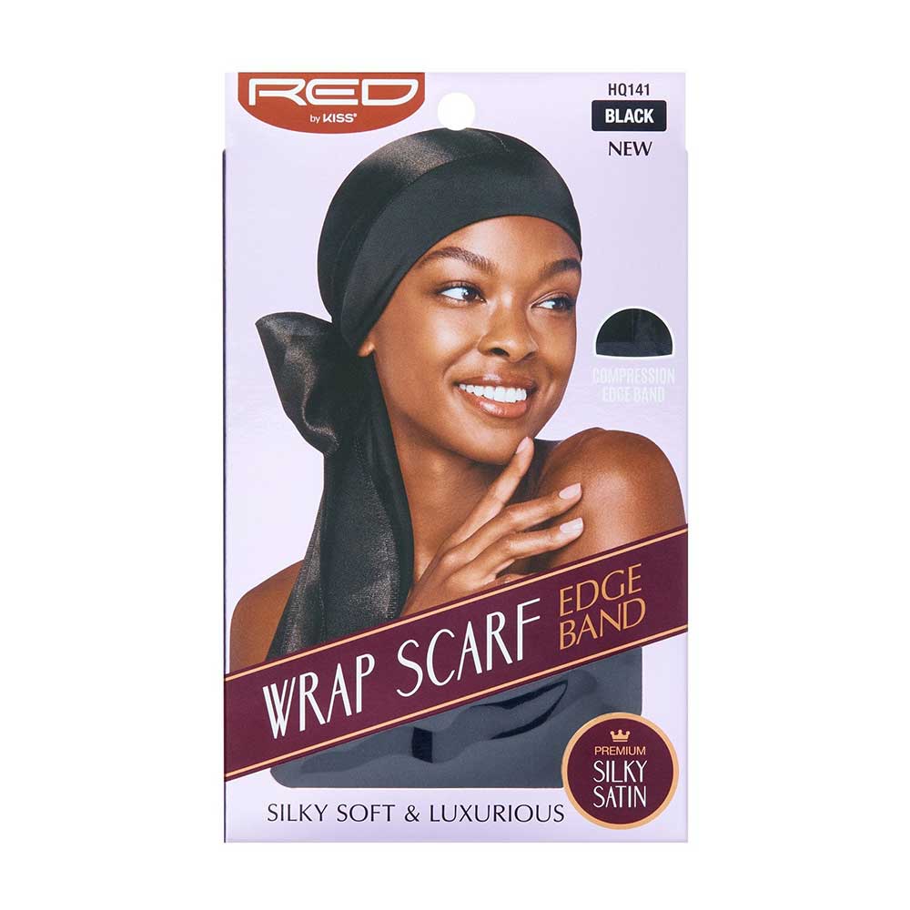 Red by Kiss Wrap Scarf Edge Band | Smooth & Secure Hold for Edges, Wigs & Installs | Black, Nude, Leopard, Zebra | One Size - Beauty Exchange Beauty Supply