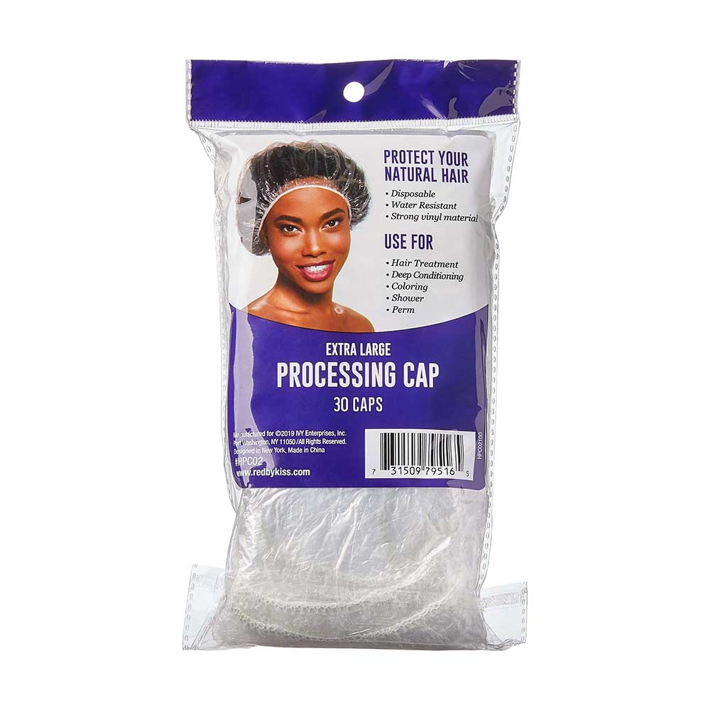 Red by Kiss XL Processing Caps – 30 Pack | Disposable Hair Treatment Caps | Extra - Large Size for All Hair Types - Beauty Exchange Beauty Supply