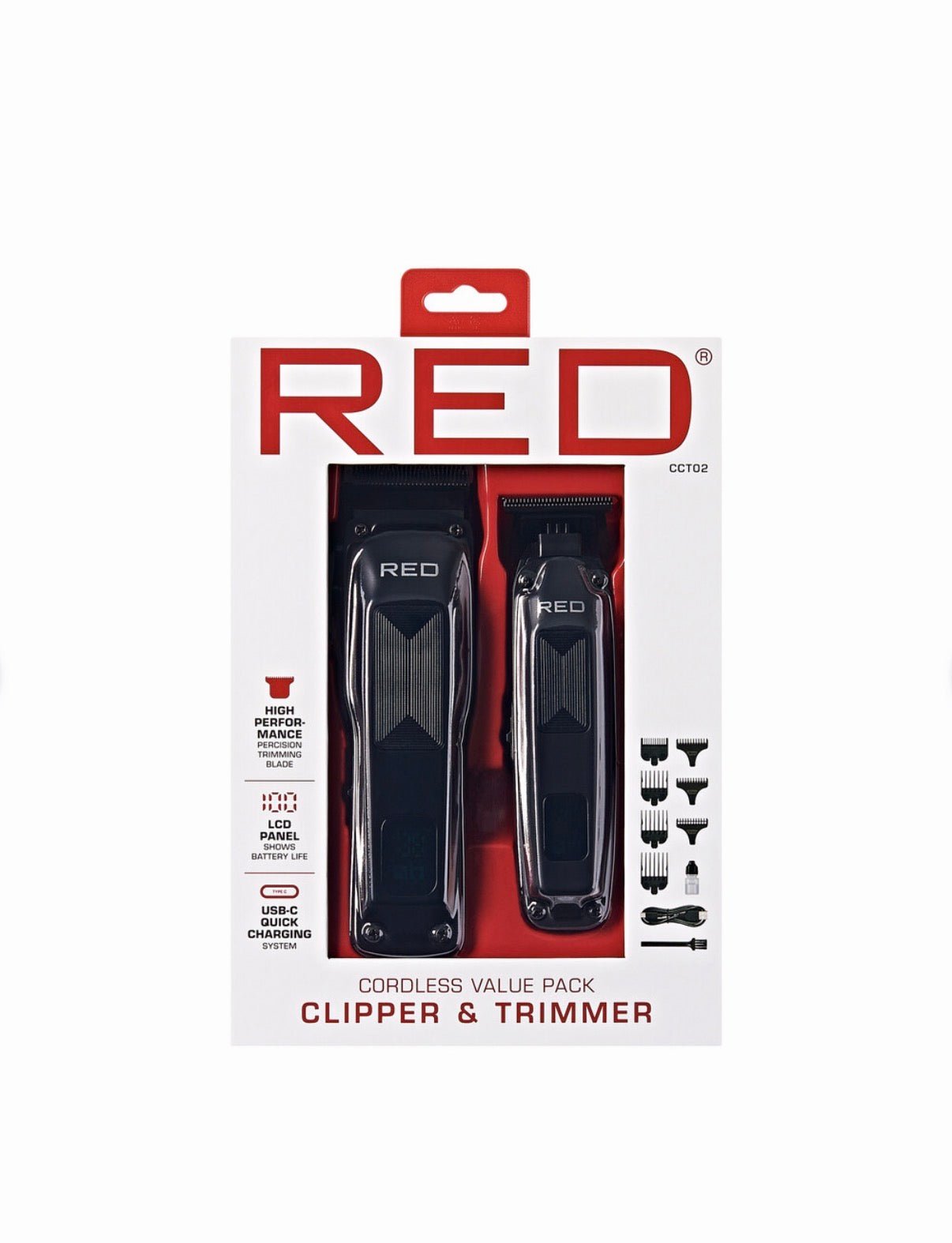 Red Cordless Trimmer & Clipper Combo - Beauty Exchange Beauty Supply