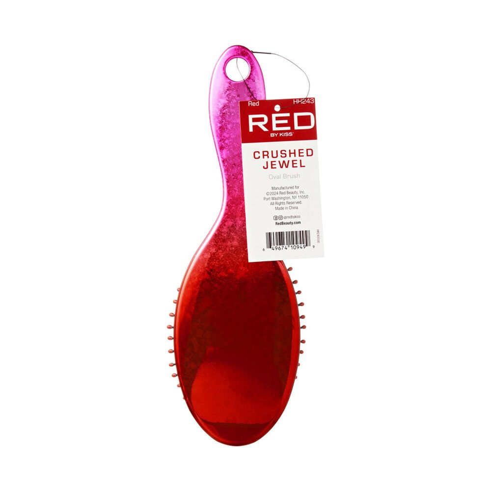 Red Crushed Jewel Hair Brush – Oval & Square HH243–HH246 - Beauty Exchange Beauty Supply