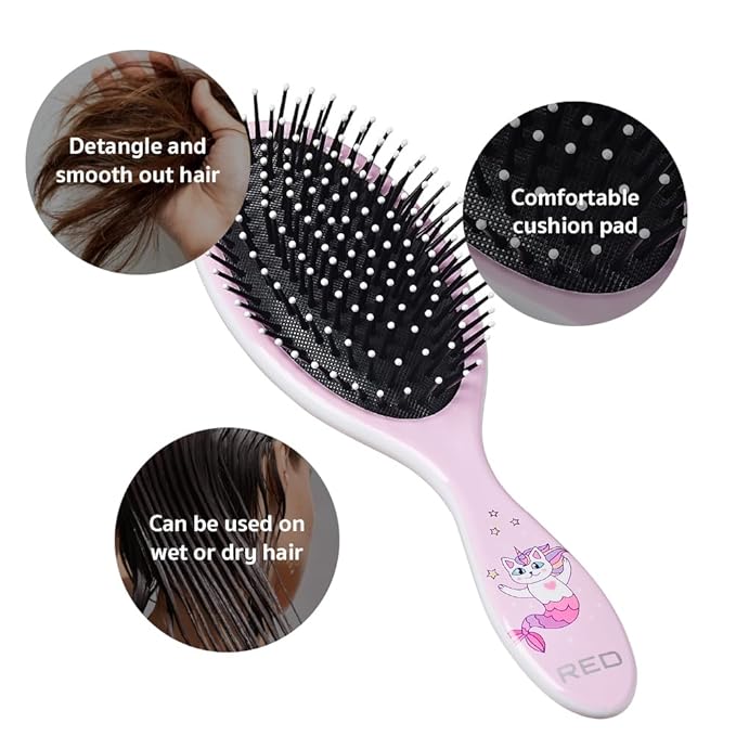 RED Detangler Hair Brush – Kids & Everyday Use - Beauty Exchange Beauty Supply