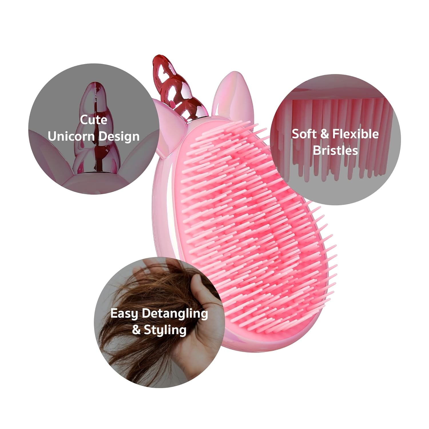 RED Detangler Hair Brush – Kids & Everyday Use - Beauty Exchange Beauty Supply