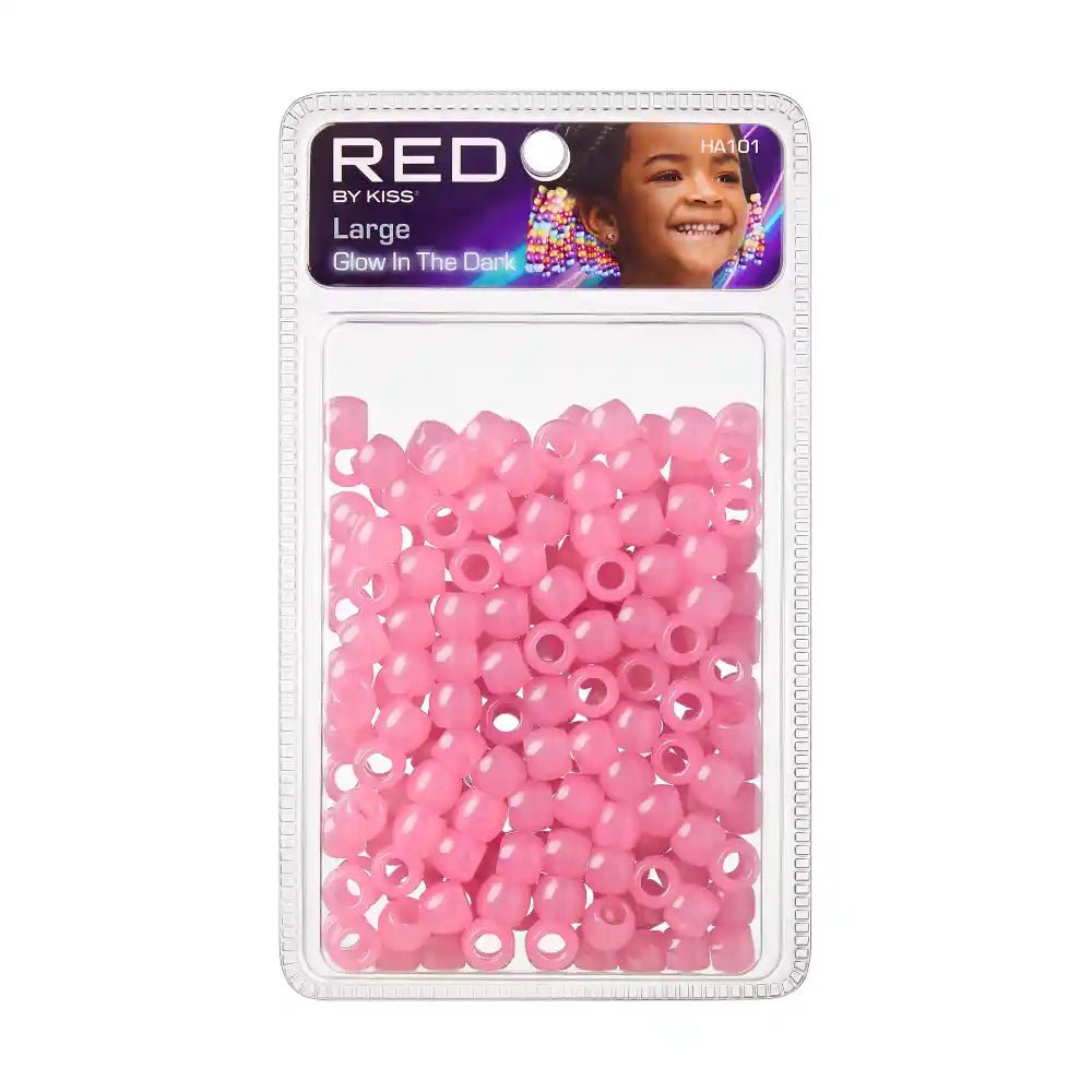 RED GID Beads – Glow - in - the - Dark Styling Beads | Pink, White, Blue - Beauty Exchange Beauty Supply