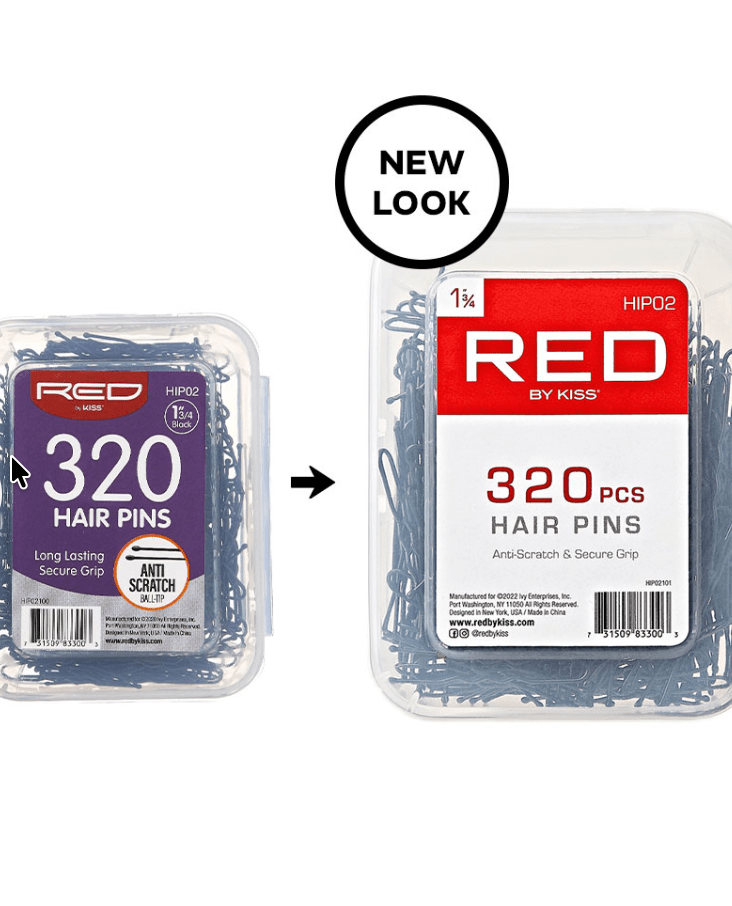 Red Hair Pins – 1 3/4", 320 Count, Black - Beauty Exchange Beauty Supply