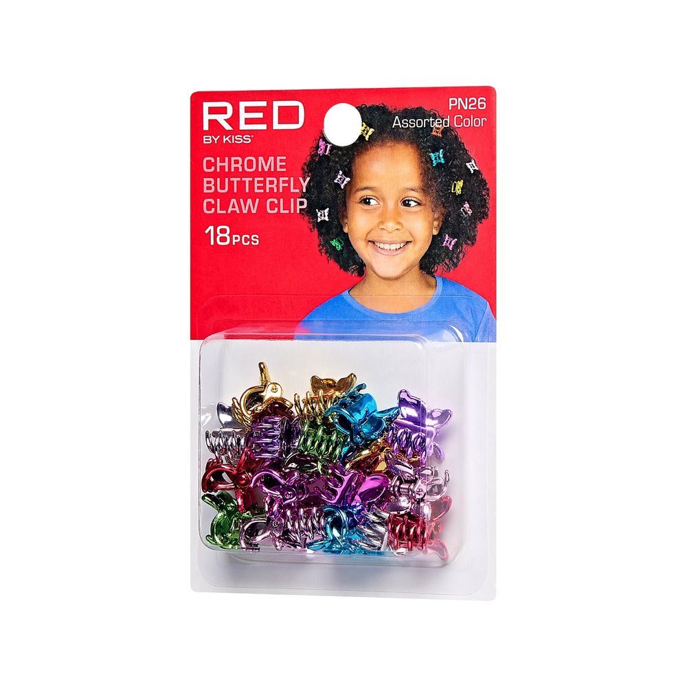 RED Kids Chrome Claw Hair Clips – (18pc & 30pc Sets) - Beauty Exchange Beauty Supply