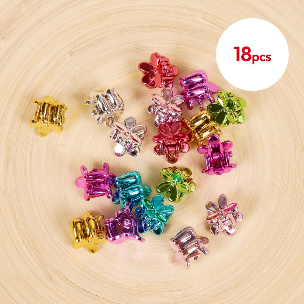 RED Kids Chrome Claw Hair Clips – (18pc & 30pc Sets) - Beauty Exchange Beauty Supply