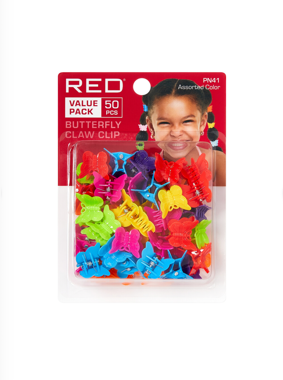 RED Kids Chrome Claw Hair Clips - Beauty Exchange Beauty Supply
