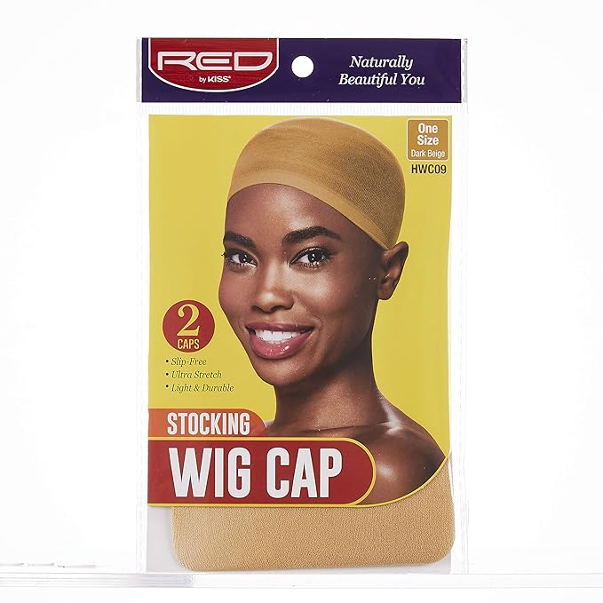 Red - Kiss Stocking Wig Caps | Soft & Stretchable Wig Caps | 5 Variants - HWC01, HWC02, HWC03, HWC08, HWC09 | - Beauty Exchange Beauty Supply