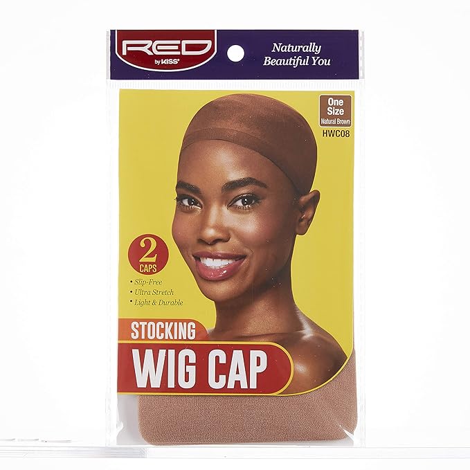 Red - Kiss Stocking Wig Caps | Soft & Stretchable Wig Caps | 5 Variants - HWC01, HWC02, HWC03, HWC08, HWC09 | - Beauty Exchange Beauty Supply