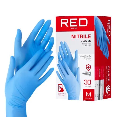 Red Nitrile Gloves – Durable, Powder - Free Protection 30pcs Pack - Beauty Exchange Beauty Supply