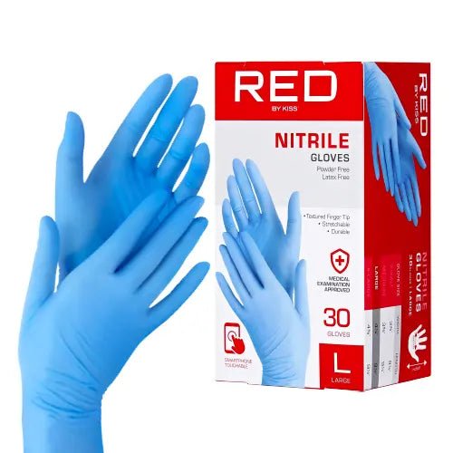 Red Nitrile Gloves – Durable, Powder - Free Protection 30pcs Pack - Beauty Exchange Beauty Supply