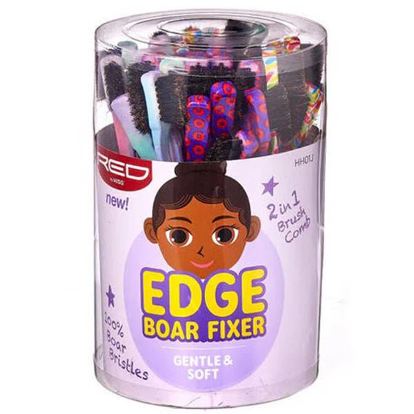 RED Patterned Edge Brush – (48pcs Display) HH01J - Beauty Exchange Beauty Supply