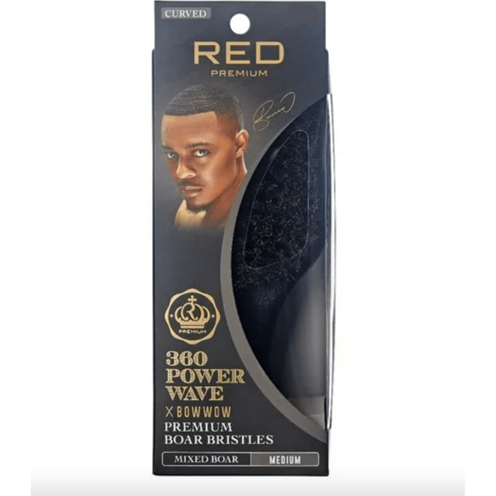 RED Premium 360 Power Wave Brush BR22 – Medium Bristle Curved Design for Balanced Wave Control - Beauty Exchange Beauty Supply