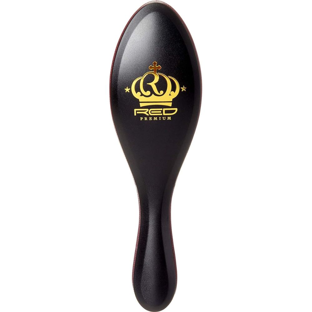 RED Premium Curved 360 Power BR - 03 – 2 Bristles in 1 Body Mixed Club Boar Brush X Bow Wow (Medium & Hard Bristles) - Beauty Exchange Beauty Supply