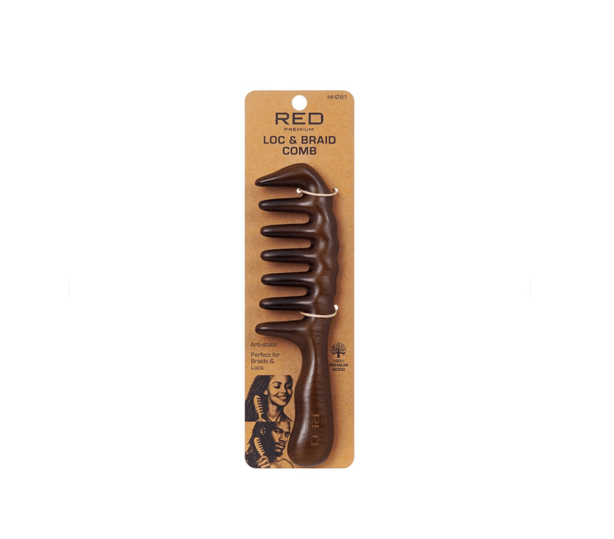 Red Premium Loc & Braid Brush & Comb - Beauty Exchange Beauty Supply