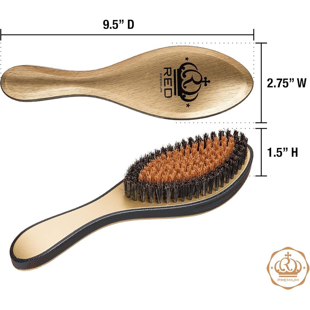 RED Premium Metallic Boar Brush – 2 Bristles in 1 BR10 for Perfect Wave Definition - Beauty Exchange Beauty Supply