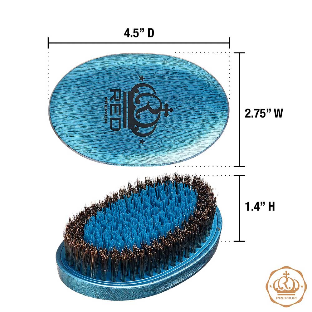 RED Premium Metallic Boar Brush โ 2 Bristles in 1 BR12 for Ultimate Wave Definition - Beauty Exchange Beauty Supply