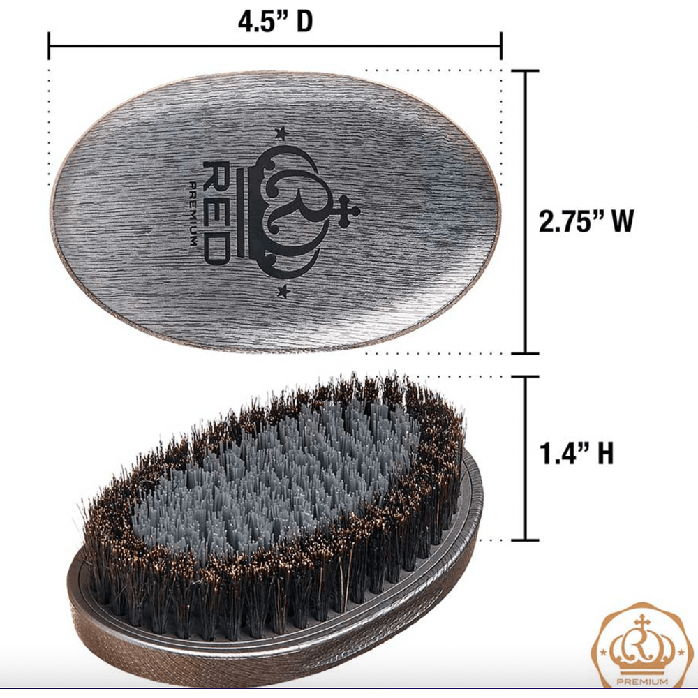 RED Premium Metallic Boar Brush โ 2 Bristles in 1 BR13 for Maximum Wave Definition - Beauty Exchange Beauty Supply