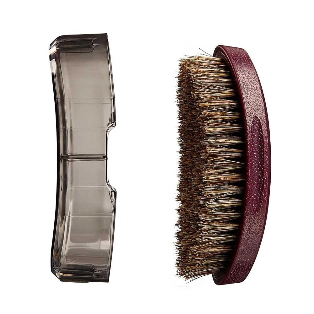 RED Premium Pocket Wave X Bow Wow Curved Bristle Brush BR31 – Compact & Precise for Defined 360 Waves - Beauty Exchange Beauty Supply