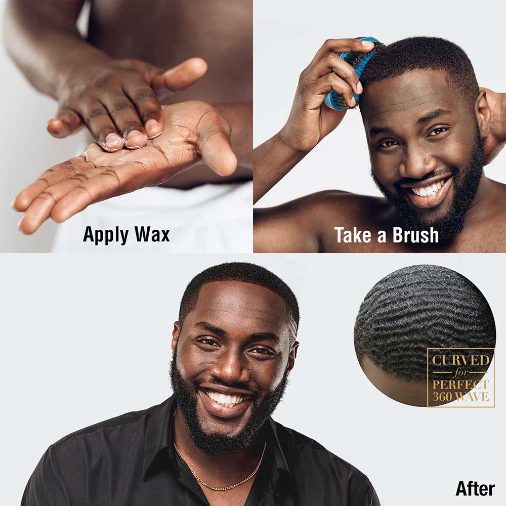 RED Premium Pocket Wave X Bow Wow Curved Bristle Brush BR32 โ Compact Design for Defined 360 Waves - Beauty Exchange Beauty Supply