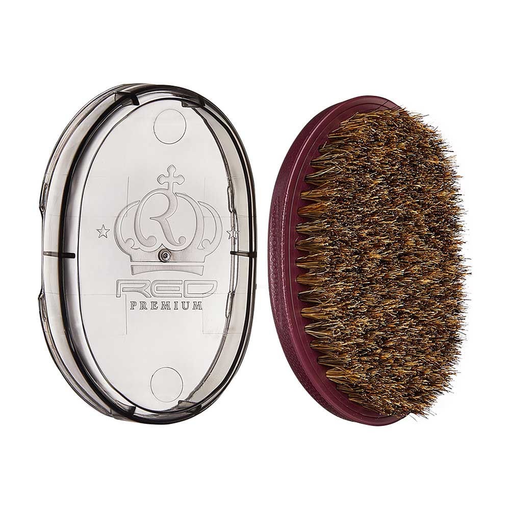 RED Premium Pocket Wave X Bow Wow Curved Bristle Brush BR32 – Compact Design for Defined 360 Waves - Beauty Exchange Beauty Supply