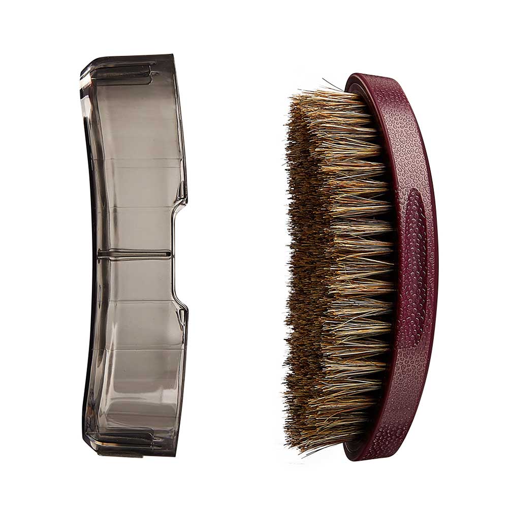 RED Premium Pocket Wave X Bow Wow Curved Bristle Brush BR32 – Compact Design for Defined 360 Waves - Beauty Exchange Beauty Supply