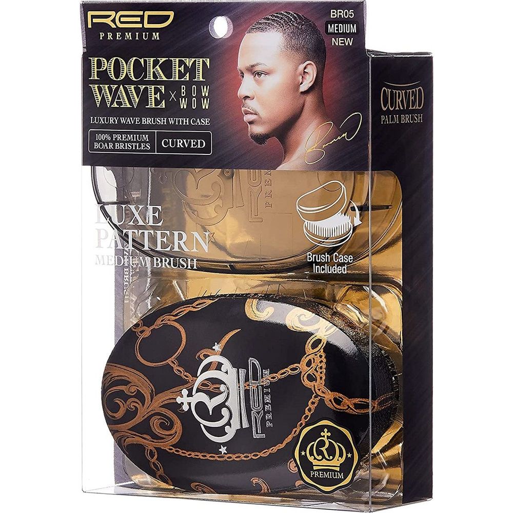 RED Premium Rocket Wave X Bow Wow Brush BR05 – Medium Bristles for Defined Waves - Beauty Exchange Beauty Supply