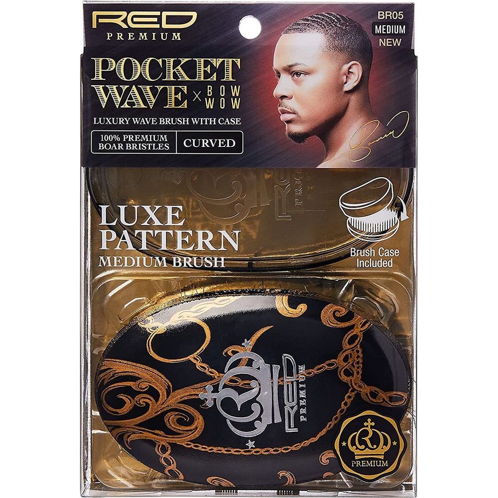 RED Premium Rocket Wave X Bow Wow Brush BR05 – Medium Bristles for Defined Waves - Beauty Exchange Beauty Supply