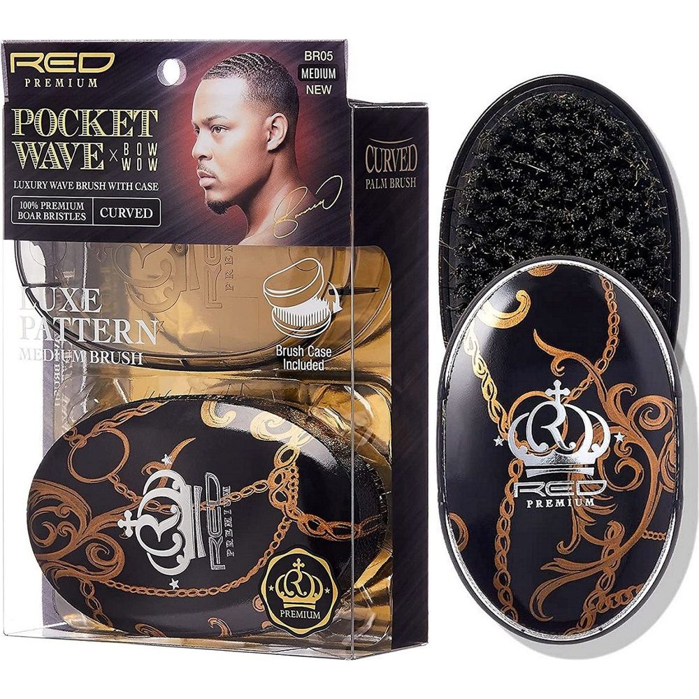 RED Premium Rocket Wave X Bow Wow Brush BR05 – Medium Bristles for Defined Waves - Beauty Exchange Beauty Supply